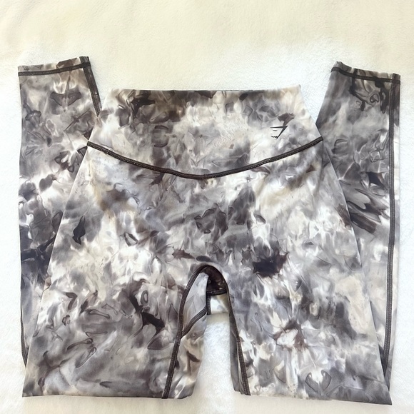 Gymshark Elevate Leggings - Cement Brown Spray Dye- Sz M - Picture 2 of 4